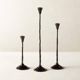 Black Taper Candle Holder (Set Of 3)