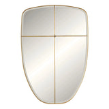 Paolo Light Brushed Brass Beveled Mirror