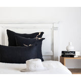 Black Washed Linen Pillow