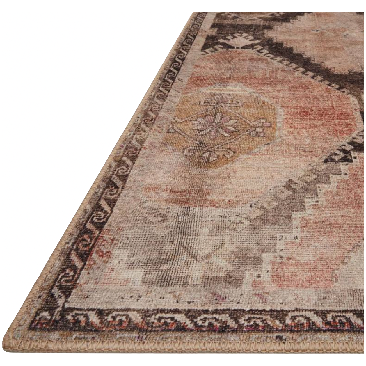 Old soul, new spirit. Power-loomed of 100% polyester, the Wynter Graphite / Blush Area Rug showcases a one-of-a-kind vintage or antique area rug look at an affordable price. The rug is perfect for living rooms, dining rooms, kitchens, hallways, and entryways.  Power Loomed 100% Polyester WYN-08 Graphite/Blush